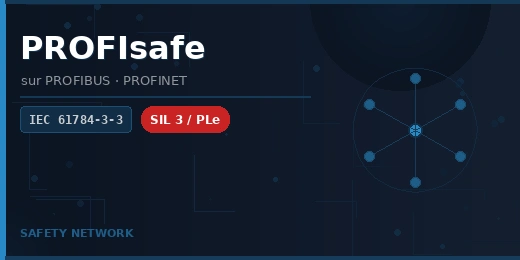 PROFIsafe protocole de sécurité fonctionnelle sur PROFINET, certifié SIL 3 (IEC 61784-3-3